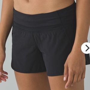 Lululemon Run Times Short - Size 4 - Black